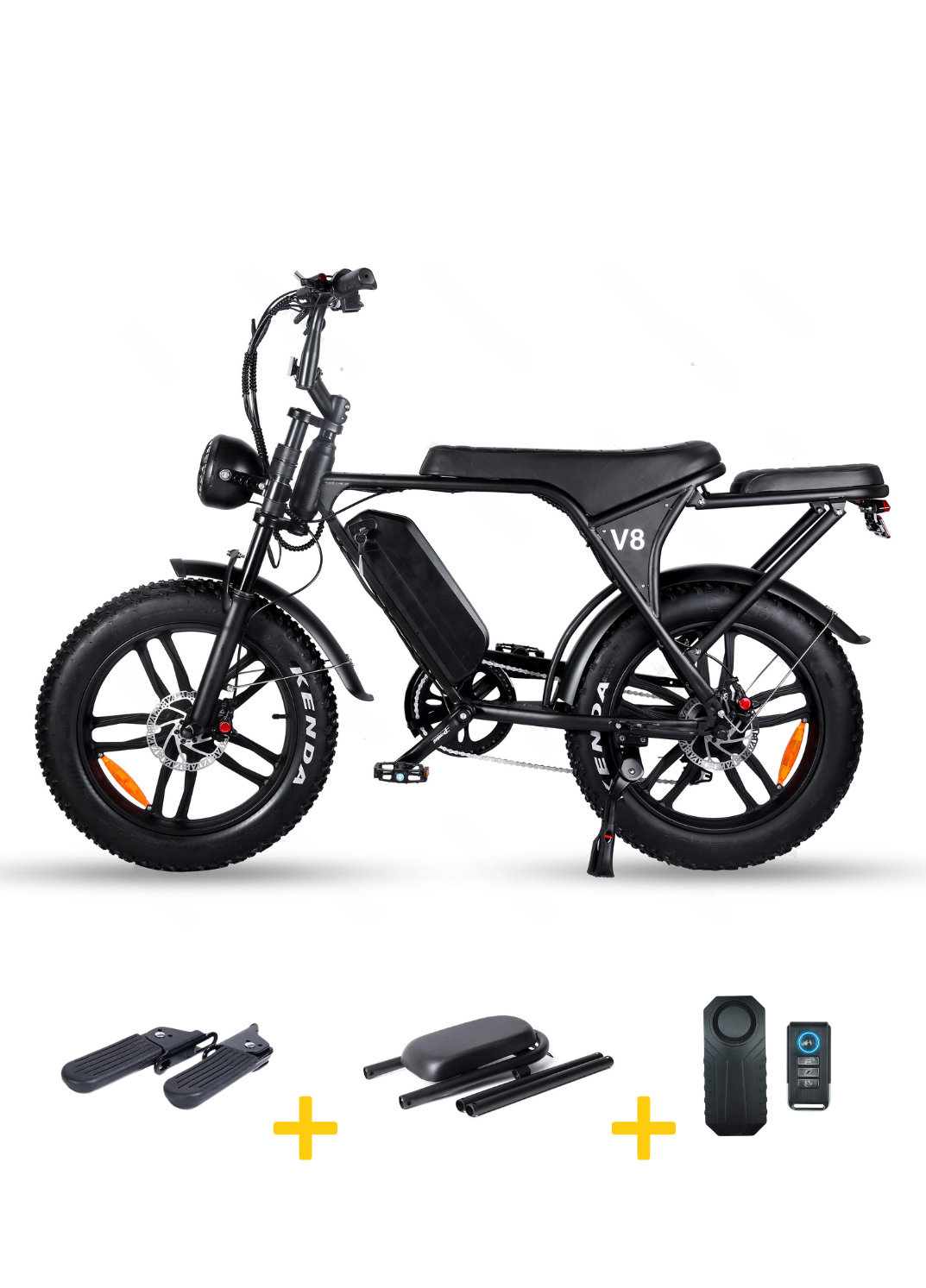 SUPER DEAL! OUXI V8 3.0 Fatbike - Incl. Achterzitje + Voetsteuntjes + Alarm