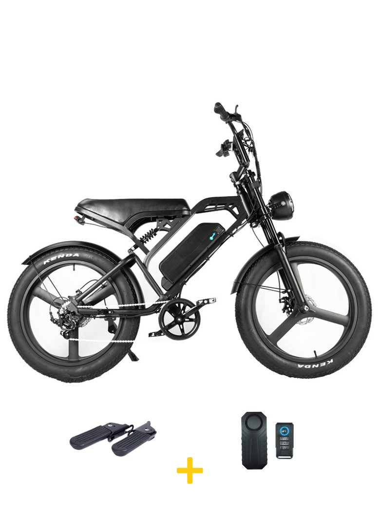 Bicicleta gorda V20 - Incl. asiento trasero + reposapiés + alarma